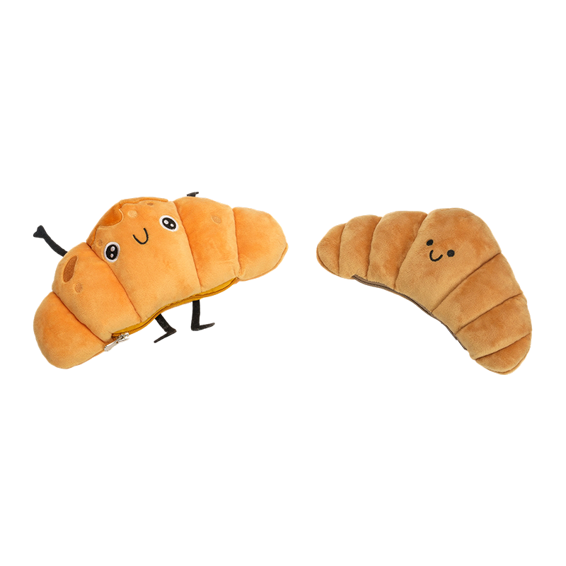 Pluszowe etui w kształcie rogalika