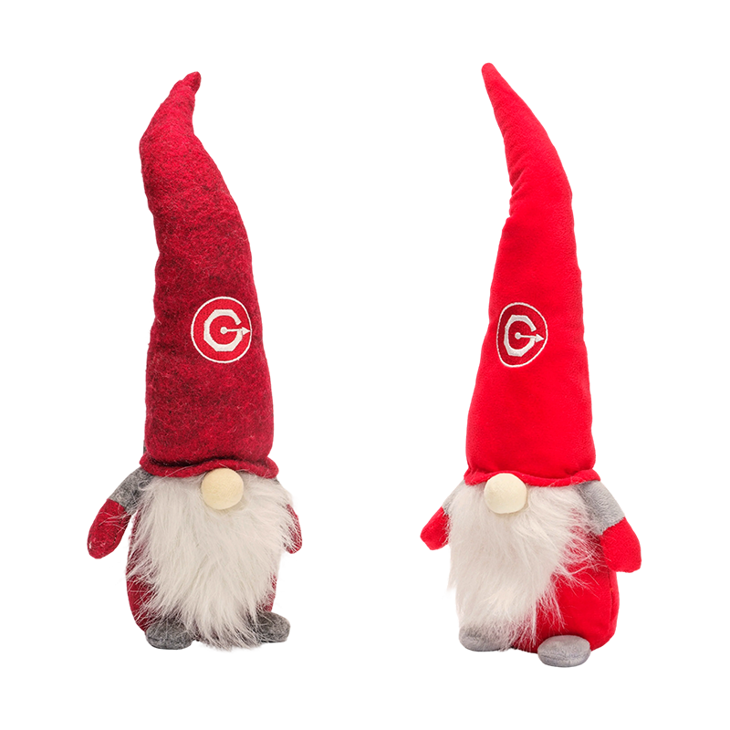 Świąteczna para gnomów w czerwonym kapeluszu
