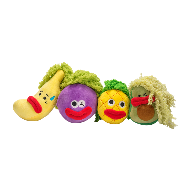 Kolorowy pluszowy owocowy przyjaciel